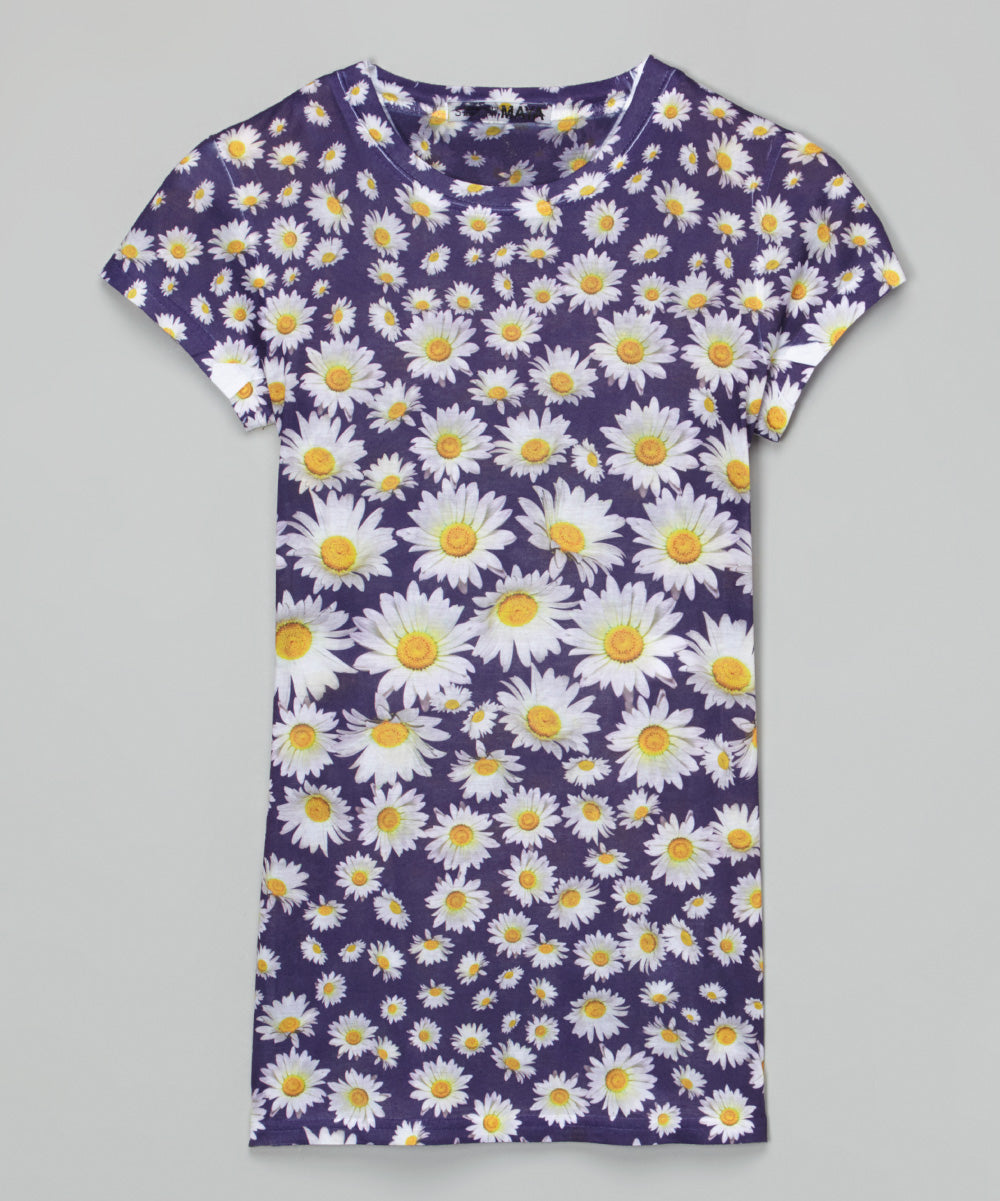 Girls Short Sleeve Top - Daisies