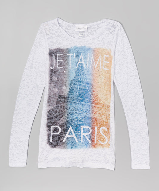 Girls Long Sleeve Top -Paris