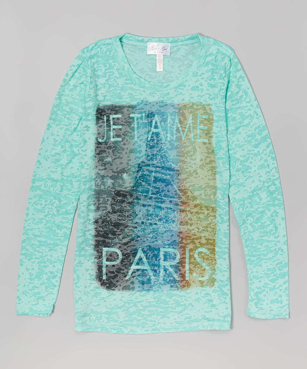 Girls Long Sleeve Top - Paris