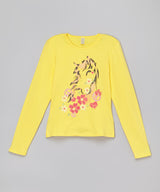 Girls Long Sleeve Top - Horse