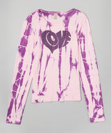 Juniors & Girls Long Sleeve Top - Love/heart