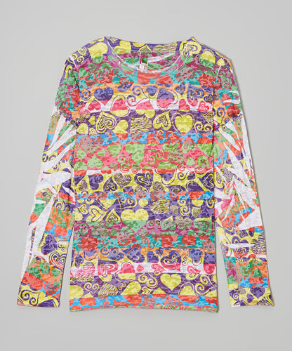 Girls Long Sleeve Top - Allover Print By Glitter Girl