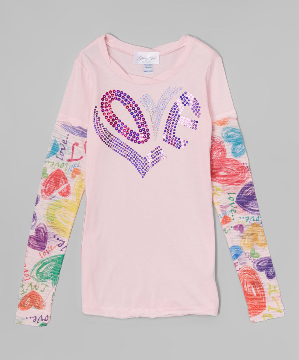 Girls Long Sleeve Top - Love