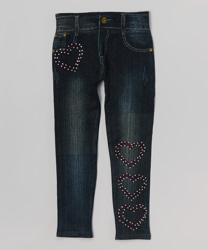 Girls Pant - Leggings - Hearts