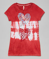 Girls Top Short Sleeve - Hearts
