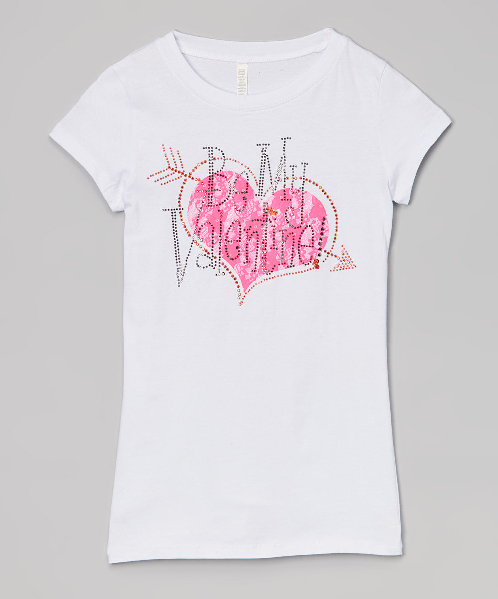 Girls Short Sleeve Top - Valentine