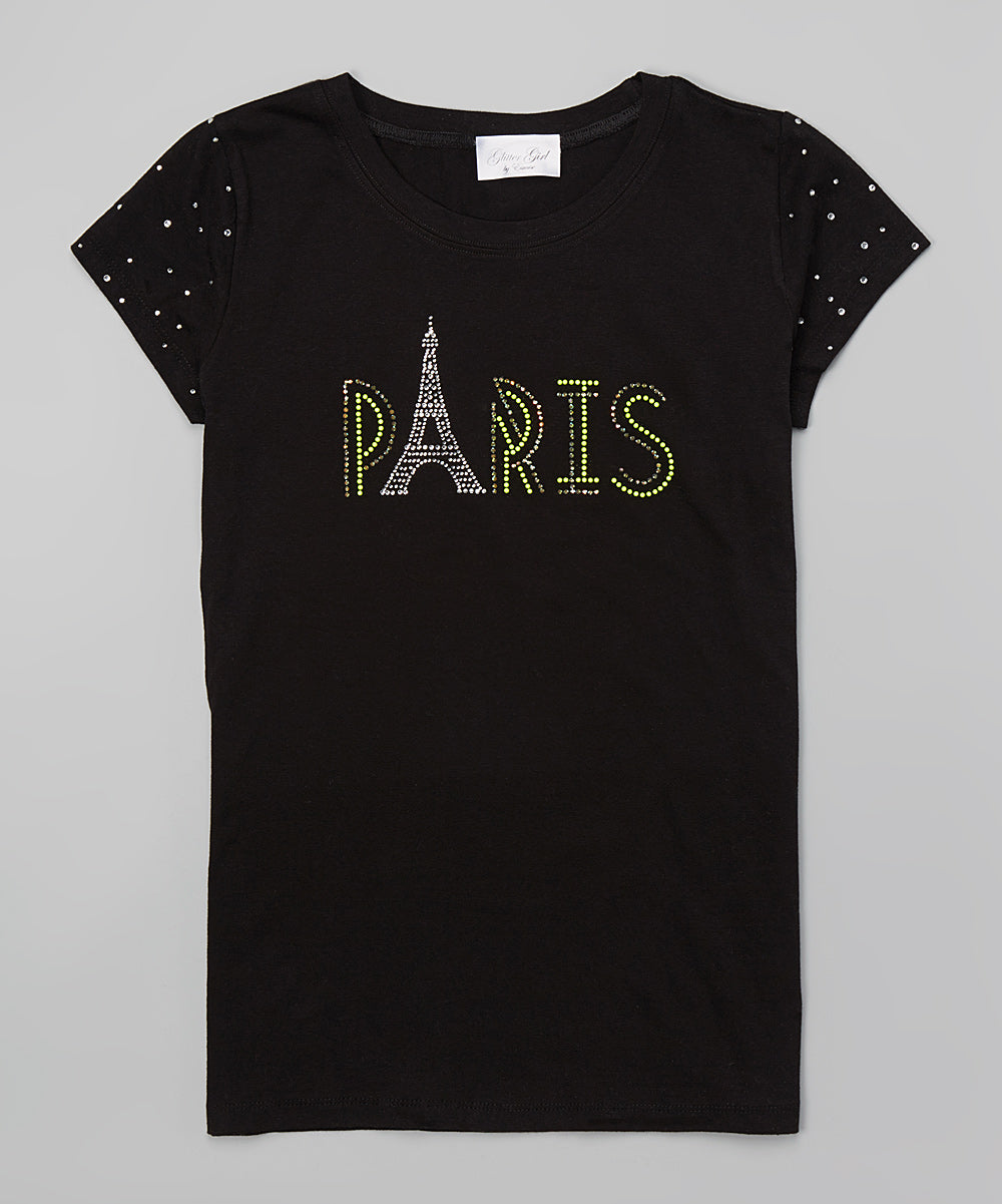 Girls Top Short Sleeve T Shirt - Paris