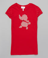 Girls Top Short Sleeve T shirt - Poodle