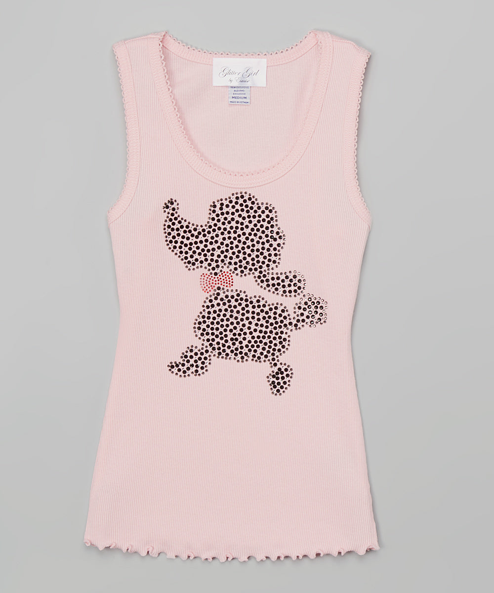 Girls Sleeveless Top - Poodle