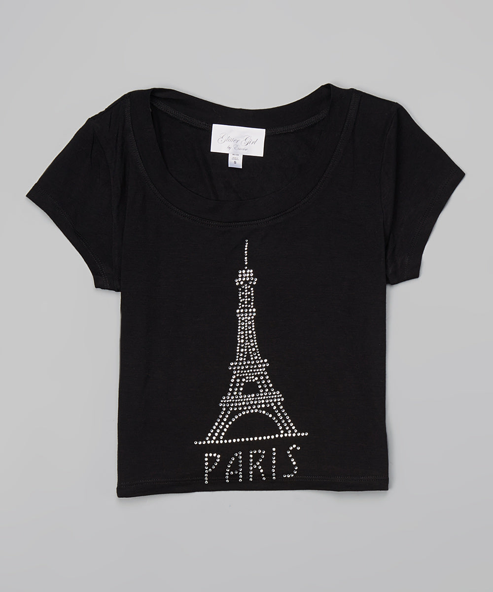 Girls Top Short Sleeve Top - Paris
