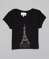 Girls Top Short Sleeve Top - Paris