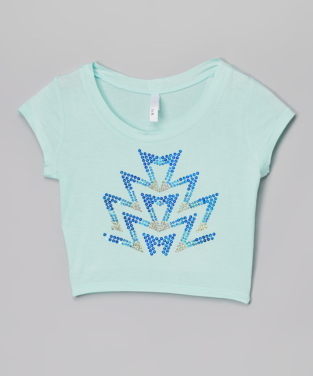 Girls Top Short Sleeve Top- Aztec