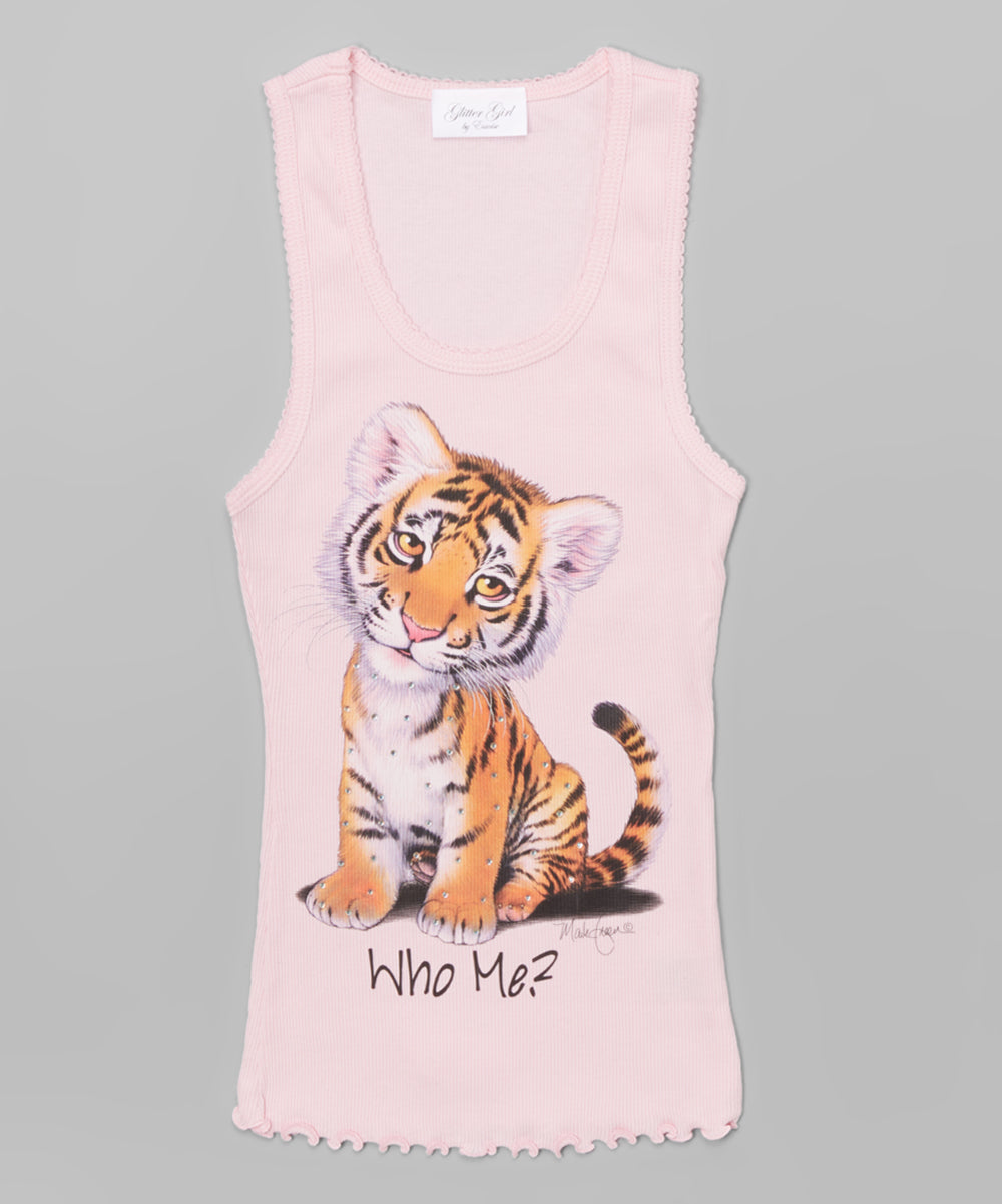 Girls Sleeveless Top - Who Me Tiger
