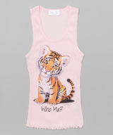 Girls Sleeveless Top - Who Me Tiger