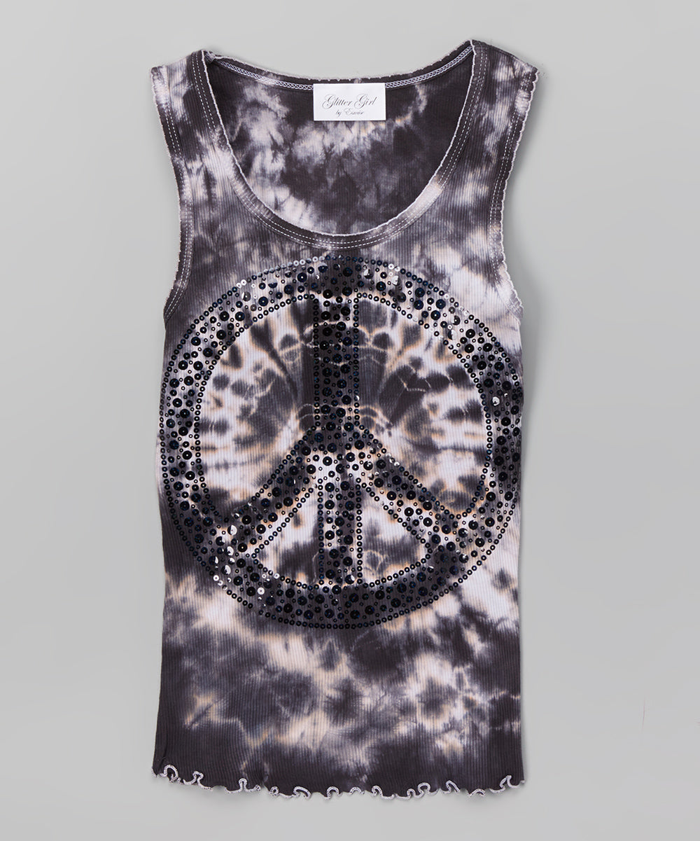 Girls Sleeveless Top - Peace Sign
