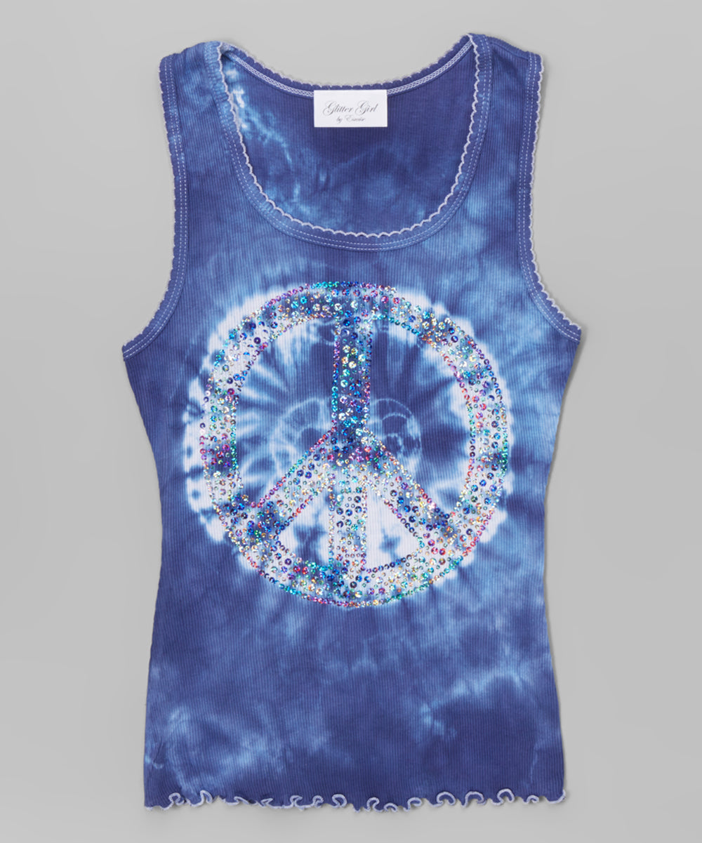 Girls Sleeveless Top - Peace Sign