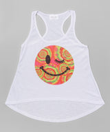 Girls Sleeveless Top - Winky happy Face