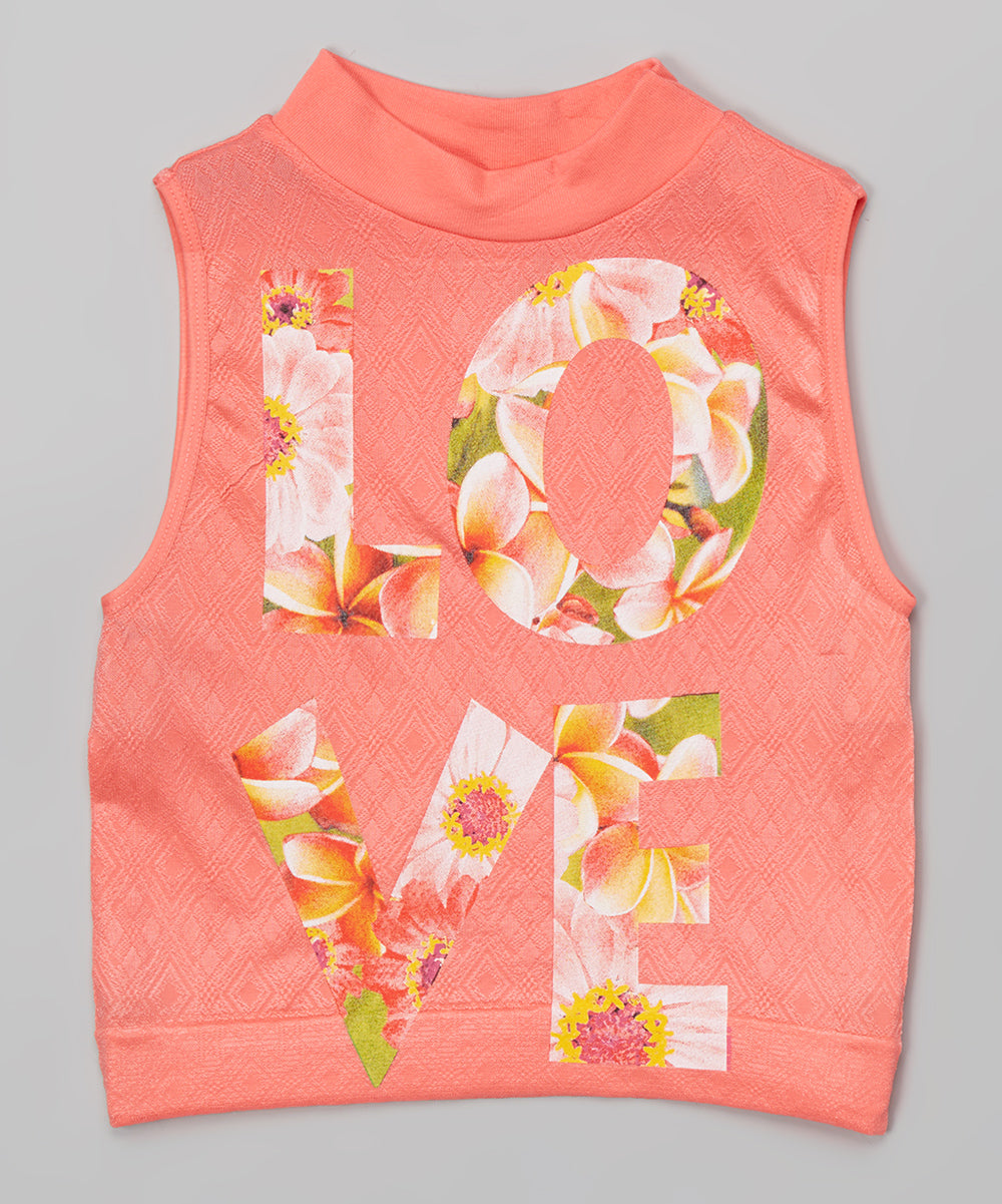 Girls Sleeveless Top - LOVE