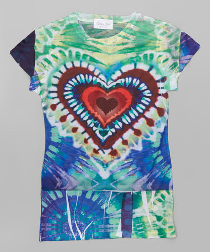 Girls Short Sleeve Top - Allover Graphic