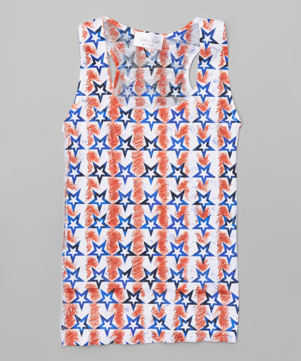 Girls Sleeveless Top - Stars