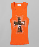 Girls Sleeveless Top - Camo Cross