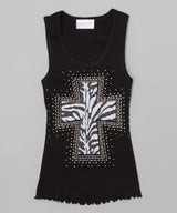 Girls Sleeveless Top - Zebra Cross