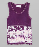 Girls Sleeveless Top - Hibiscus