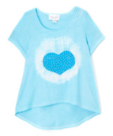 Girls Short Sleeve Top - Heart
