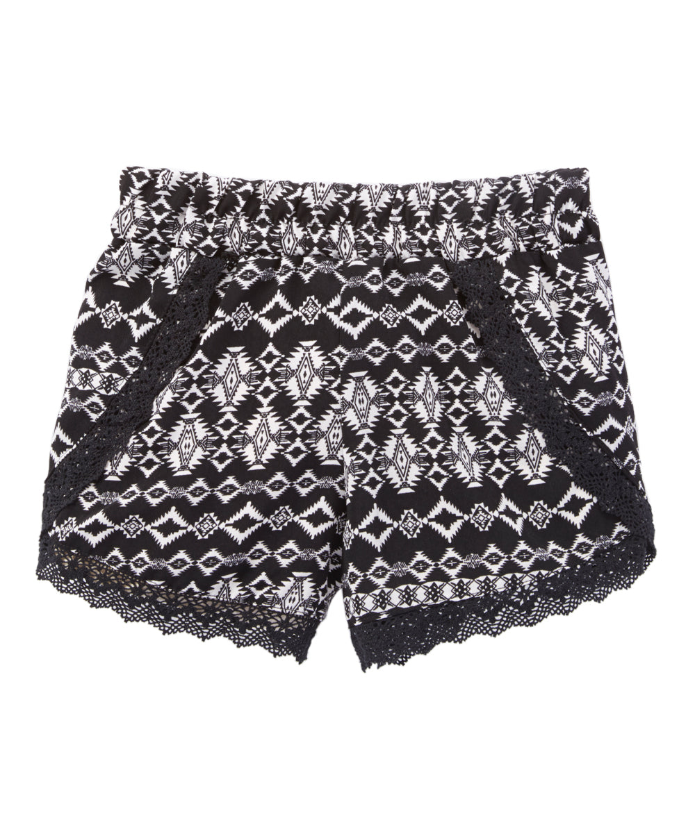 Girls Shorts Lace Trim