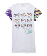 Girls Top Short Sleeve T Shirt - Cats