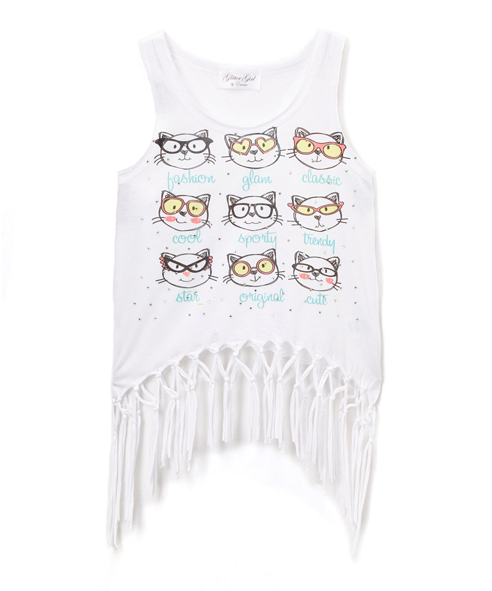 Girls Sleeveless Top - Cats