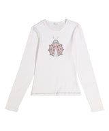 Girls Long Sleeve Top - Lady Bug