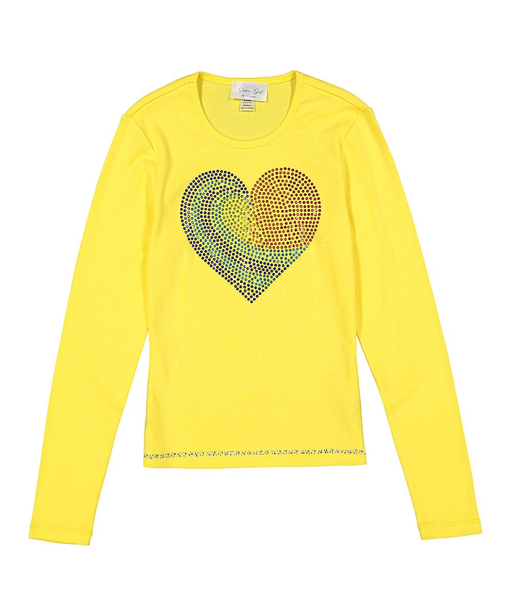 Girls Long Sleeve Top - Heart