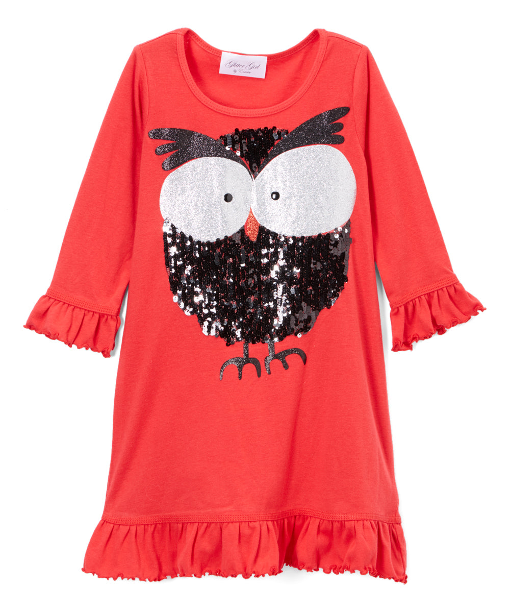 Girls Dress - Owl