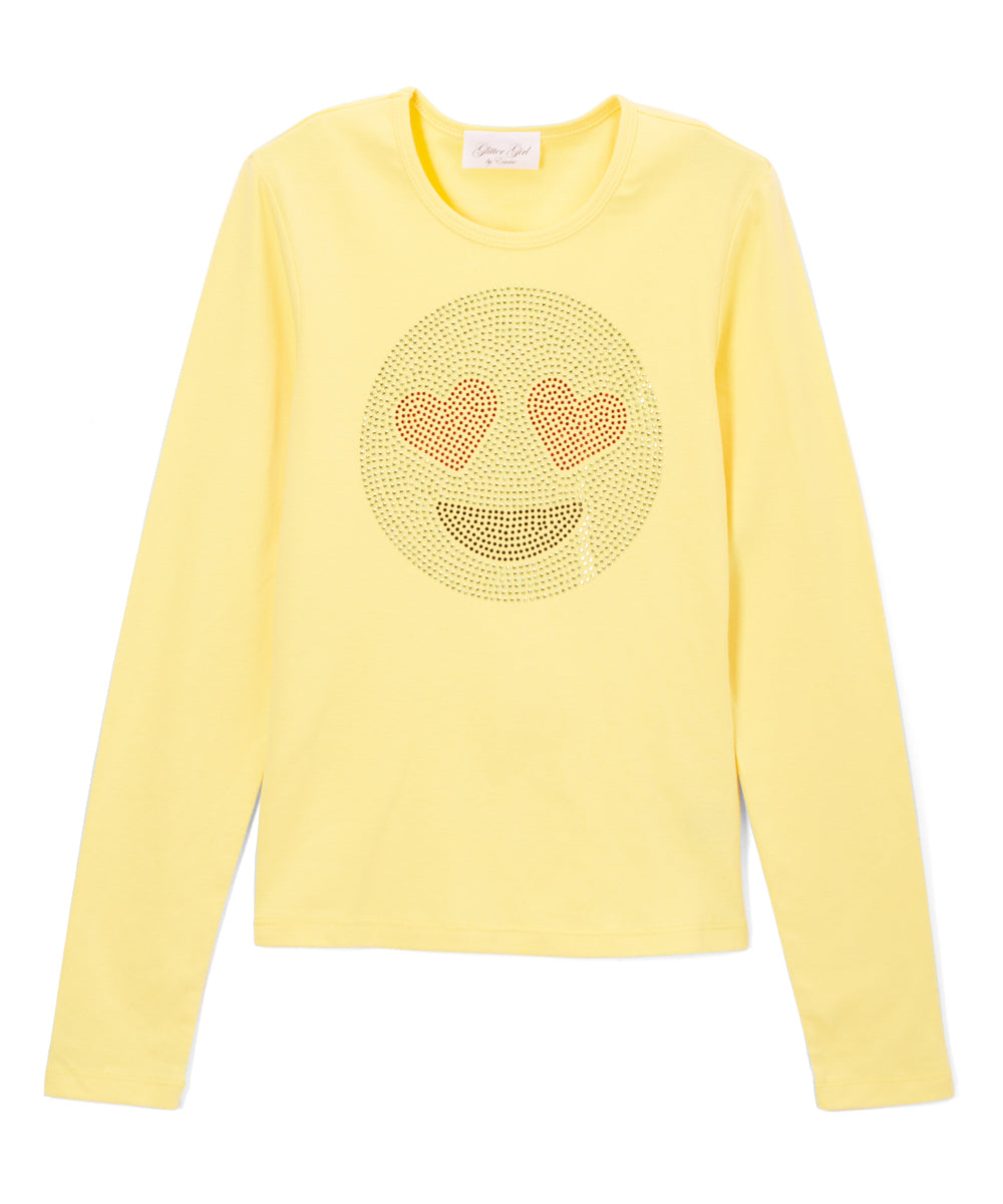 Girls Long Sleeve Top - Emoji
