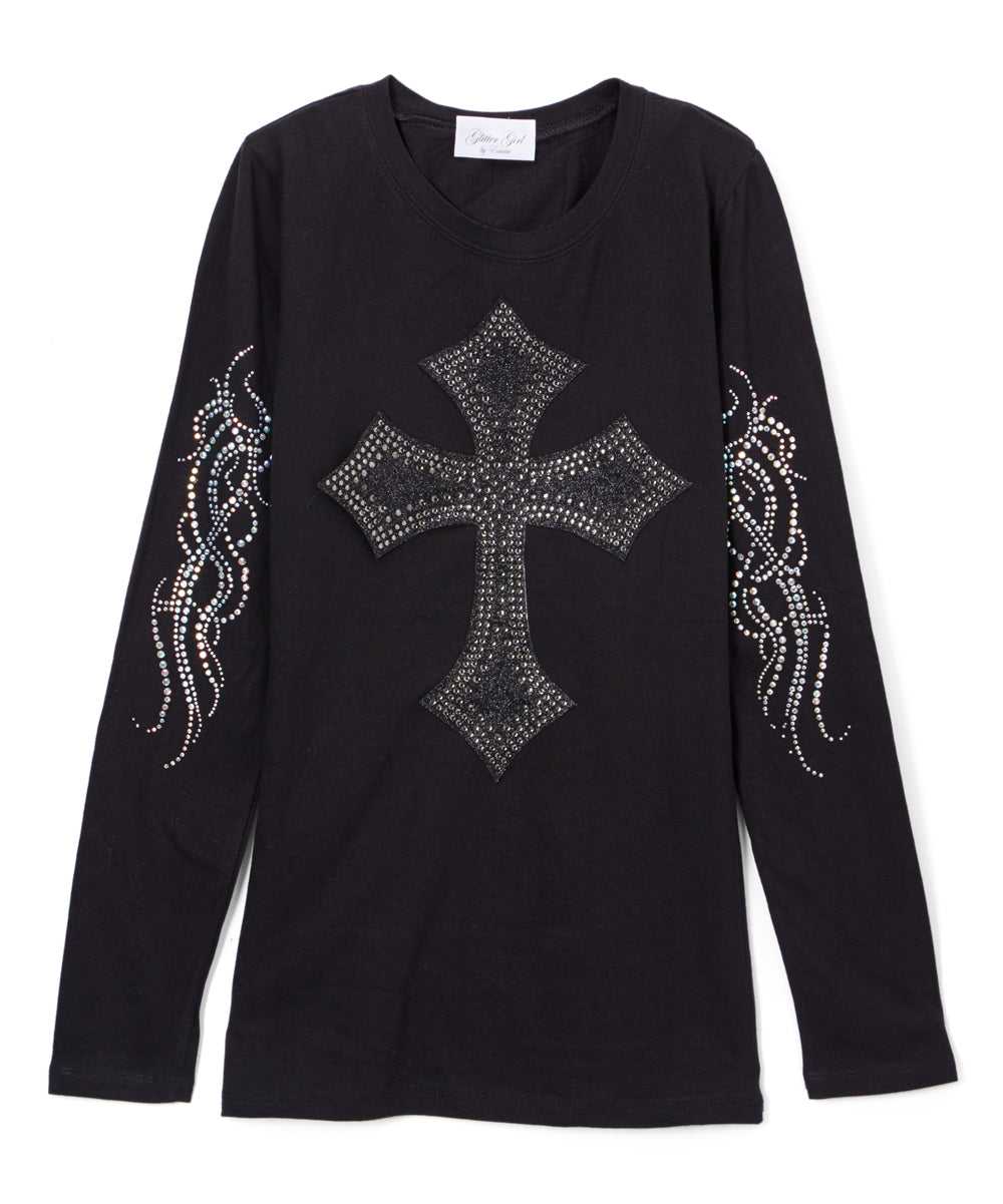 Girls Long Sleeve Top Cross