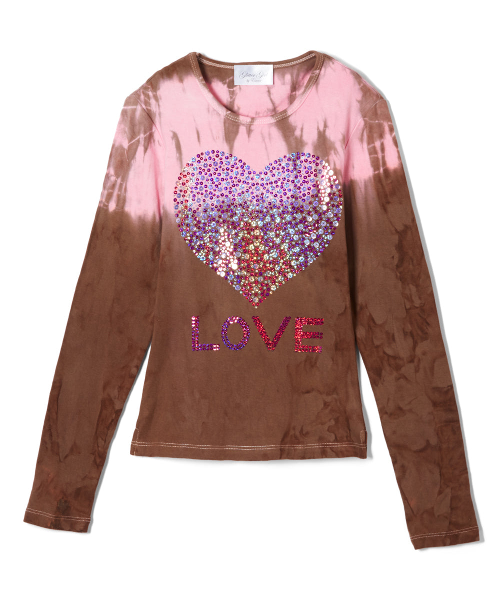 Girls Long Sleeve Top - Heart