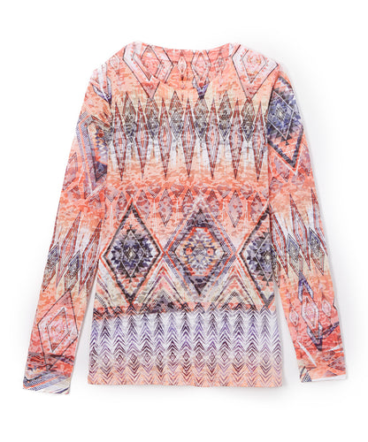 Girls Long Sleeve Top - Aztec  By Glitter Girl