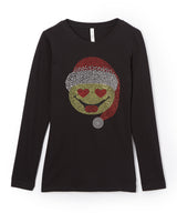 Girls Long Sleeve Top - Emoji