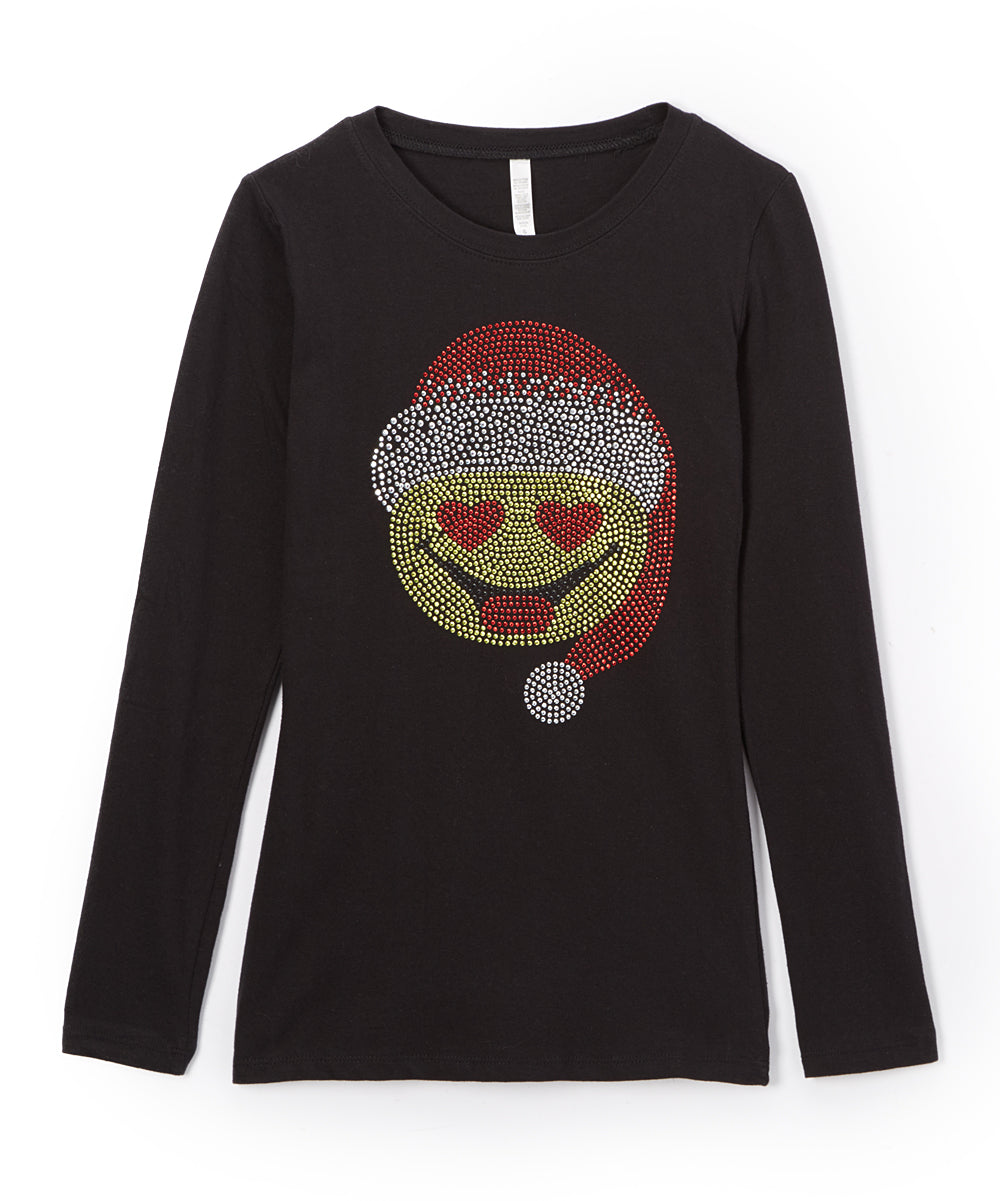 Girls Long Sleeve Top - Emoji