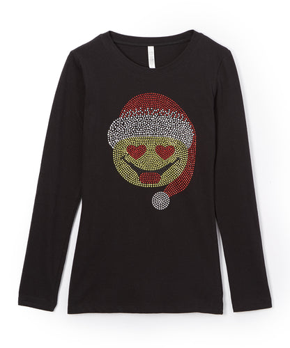 Girls Long Sleeve Top - Emoji