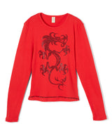 Girls Long Sleeve Top -Dragon