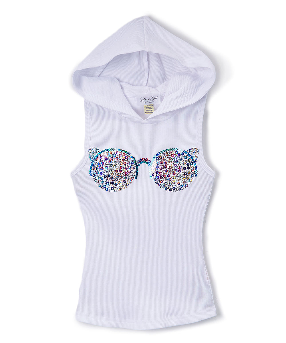Girls Sleeve top - Cat Glasses
