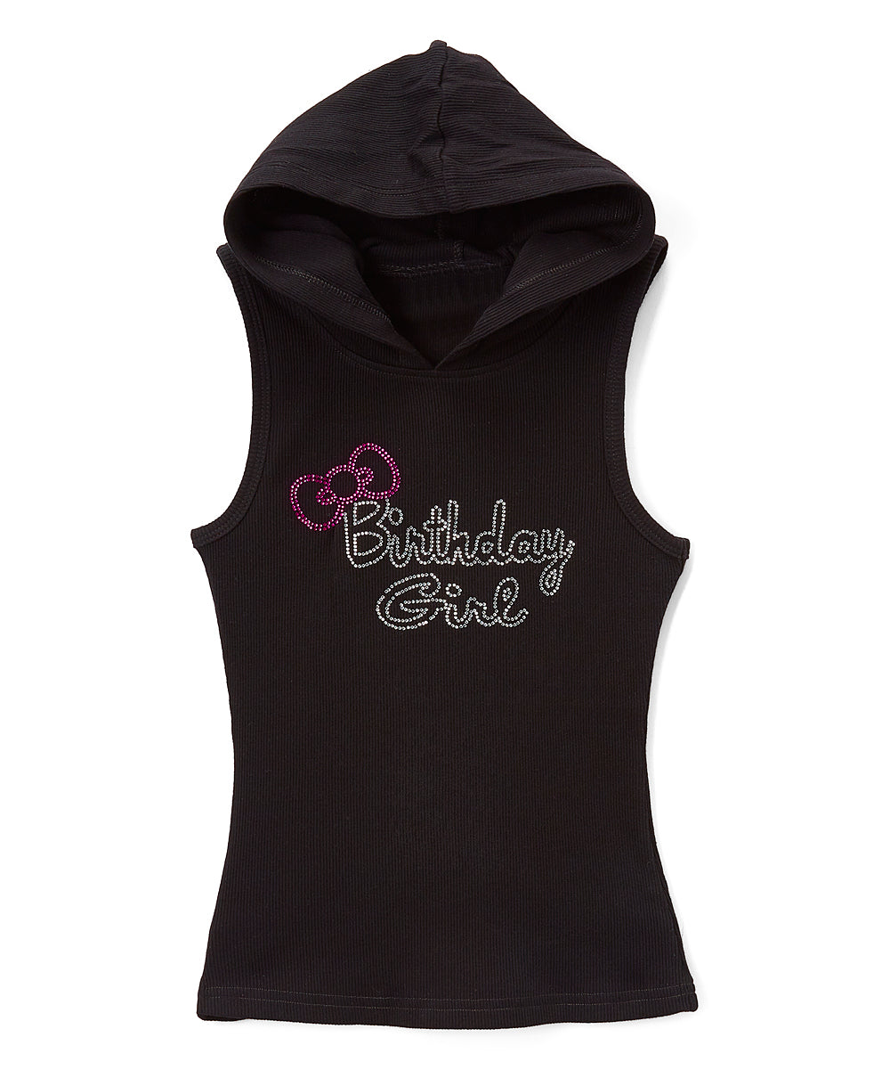 Girls Sleeveless Top - Hoodie - Birthday Girl