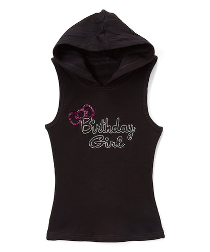 Girls Sleeveless Top - Hoodie - Birthday Girl