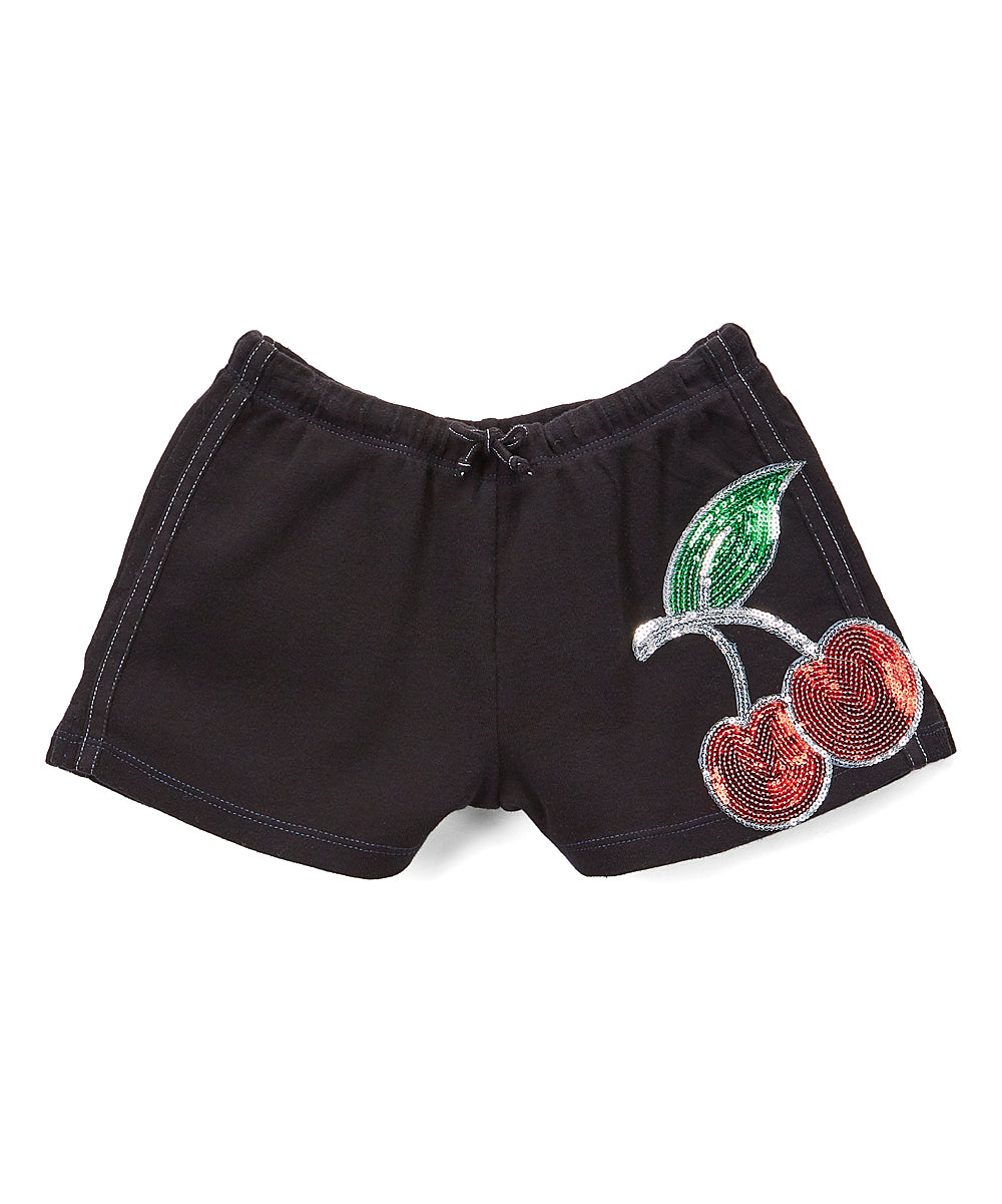 Girls Shorts - Sequin Cherry