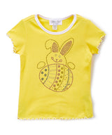 Girls Top Short Sleeve T Shirt -  Bunny/Egg