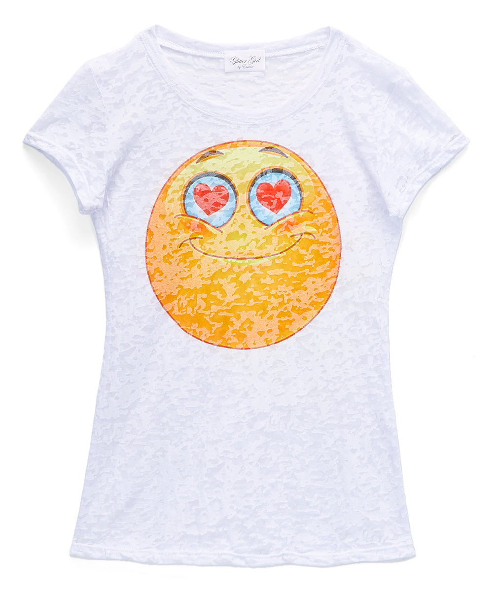 Girls Short Sleeve Top - Emoji
