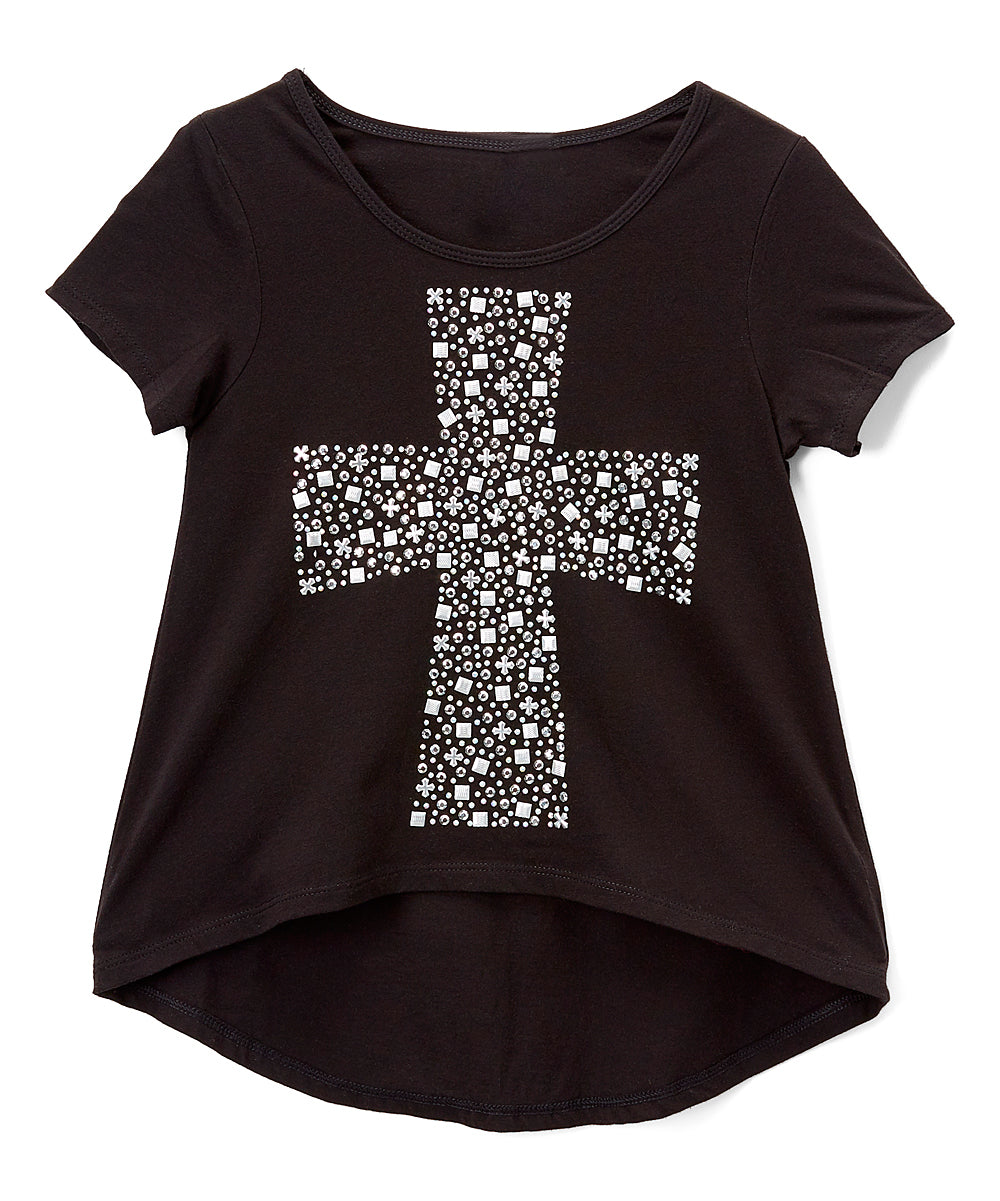 Girls Short Sleeve Top - Cross