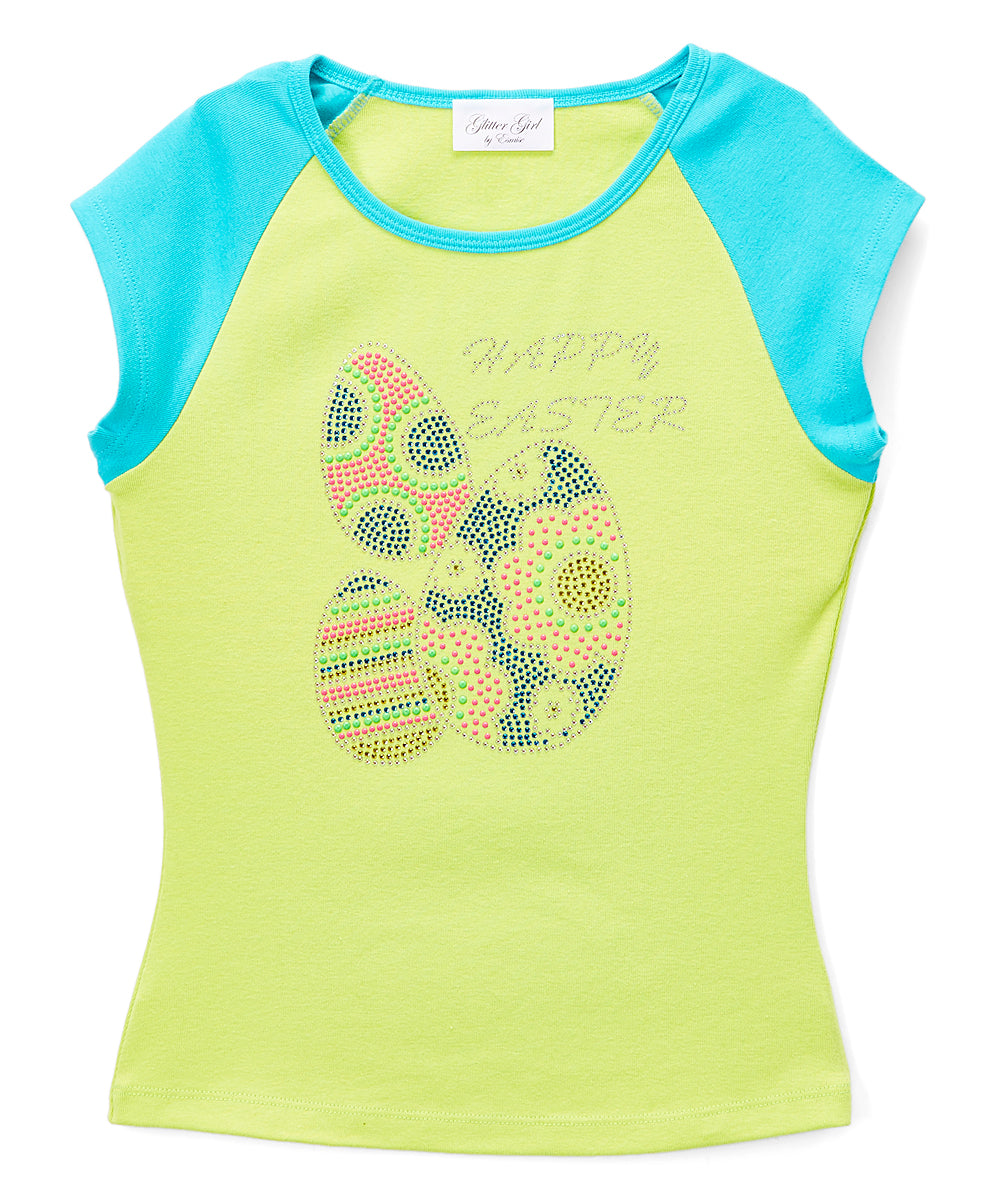 Girls Top Short Sleeve Top - Happy Easter
